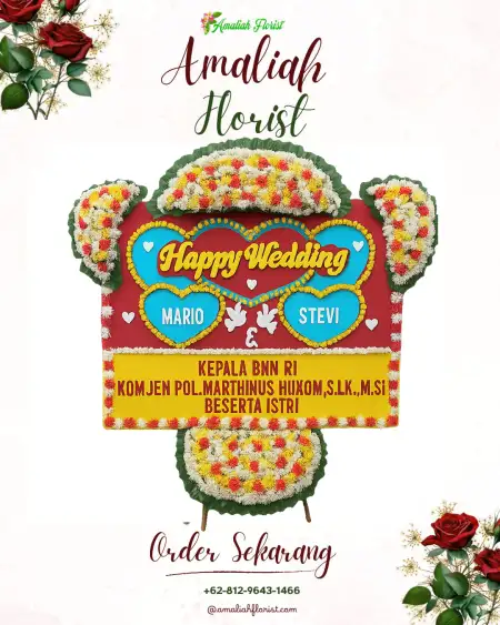 Papan Bunga Pernikahan Songgom Lor